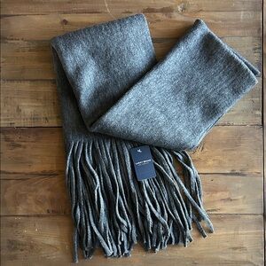 Lucky Brand Charcoal Fringe Scarf